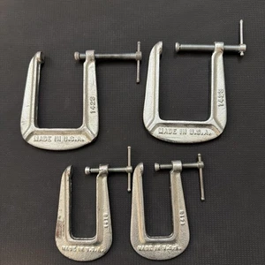Lot of 4 C-Clamp Made In USA - (2) 1423, (2) 1413 - Picture 1 of 4