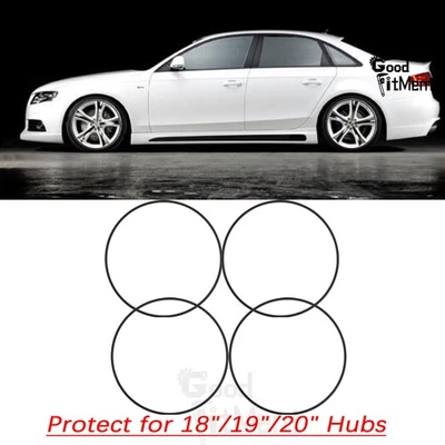 18 19" 20" Car Wheel Hub Rim Edge Protector Ring Tire Guard For Audi A3 A4 TT Q5 - Imagem 1 de 4