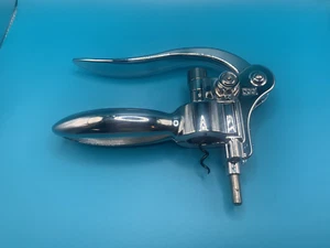 OGGI Lever Corkscrew Wine Bottle Opener Chrome Silver Bar Ware Entertaining - Picture 1 of 2
