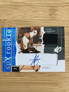 2023-24 UD SPX Tyson Foerster Rookie Auto Jersey Spectrum 10/25 Flyers RC #20-TF - Imagen 1 de 10