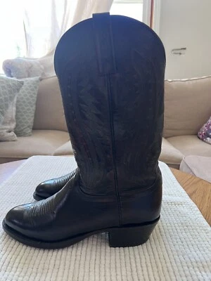 Lucchese 2000 T3012.R4 Black Cherry Leather Men’s Cowboy Western Boots Size 8.5 - Image 1 of 4