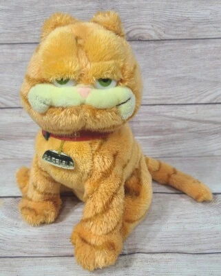 Ty Beanie Buddies 毛绒加菲尔德电影填充动物橙色领 10" 2004 — 第 1/4 张图片