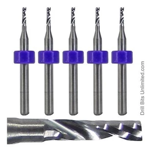 1/16" Single O-Nute Schaftfräser FÜNF Stk. Aluminium Acryl Kunststoff Hergestellt in den USA LUM-A - Bild 1 von 4