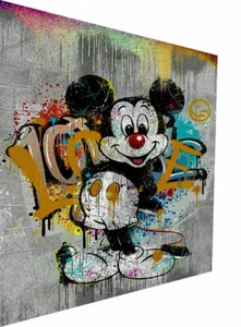 Lienzo Pop Art Mickey Mouse Love imágenes murales - impresión artística de alta calidad - Imagen 1 de 8