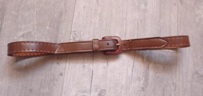 Ceinture ceinturon vintage en cuir marron pour homme femme 105 cm - Photo 1/4