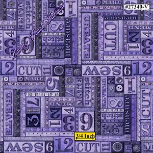 QT DAN MORRIS "TAILOR MADE" #27340-V SEWING THEME FABRIC PRICED PER 1/2 YD - Picture 1 of 2