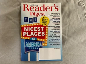 Reader’s Digest Magazine Large Print October 2023 Issue Nicest Places In America - Picture 1 of 1