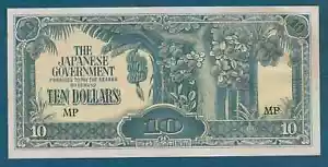 Malaya Malaysia Japanese Occupation WW2, 10 Dollars, The Japanese Government ! - Picture 1 of 2