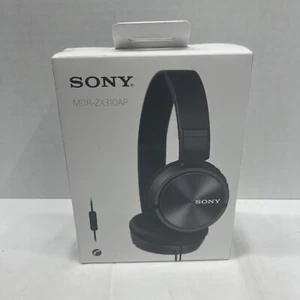 Sony MDR-ZX310AP ZX Series Wired On-Ear Headphones with Mic - Black *NEW* - Zdjęcie 1 z 3