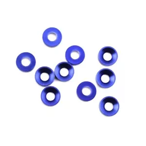 HobbyStar Rondella Conica in Alluminio per Vite a Testa Piatta, M4, Blu, Tappo 10pz - Foto 1 di 1