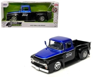 Camión pickup Ford F-100 1956 Jada modelo diecast 1/24 negro azul 34307 - Imagen 1 de 1