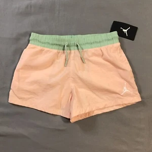 Nike Jordan Shorts Girls Large 12-13 Years Coral Green Athletic - Picture 1 of 13