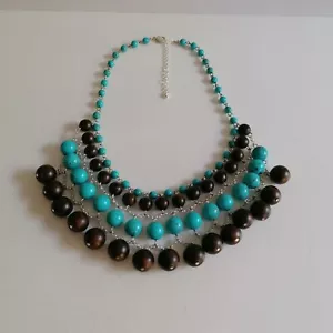 turquoise bohemian bead collar Necklace Mexican - Picture 1 of 3