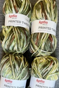 NEW ~ Lot of 4 ~ Katia ~ PRINTED TWEED Skeins ~ Color #82 - Picture 1 of 3