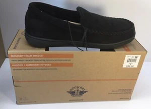 DOCKERS Mens Small (7-8) Slippers Black .Memory Foam Insole. Indoor /Outdoor - Picture 1 of 6