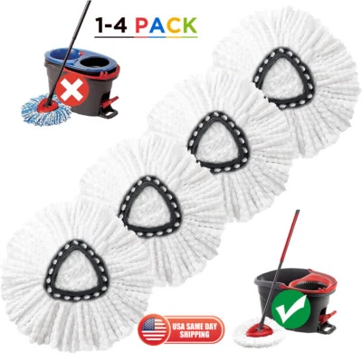 HUHOU Replacement Microfiber Mop HEAD For O-Cedar Spin Mop Easy Clean Wring Refill