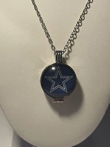 Dallas Cowboys NFL Football Aromatherapie Charm mit 20 Zoll Silberkette NEU!! - Bild 1 von 3