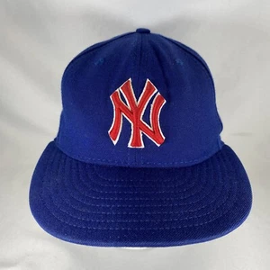 New York Yankees New Era Red & Blue Fitted 7 1/8 Wool Hat MLB Baseball Cap - Picture 1 of 8