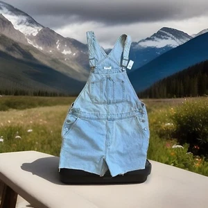 Overalls Old Navy Denim Overall Cut-offs Shorts Light Wash Women’s Size XL - Picture 1 of 8