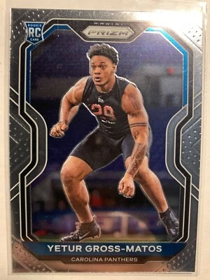 2020 Panini Prizm Yetur Gross-Matos Carolina Panthers Rookie # 366 - Image 1 of 2