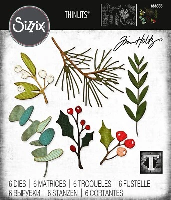 New Retired Sizzix Thinlits Festive Gatherings #666333 6pk Retail $29.99 Holtz - Image 1 of 4