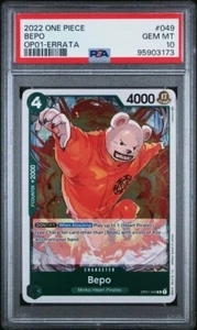 2022 One Piece Romance Dawn Errata Bepo PSA 10 GEM RARE #049 Heart Pirates - Picture 1 of 2
