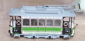Fleischmannn H0e/TTm 9 mm AEG Straßenbahn Halle Epoche 1/3 Funktion OK, gut erh. - Bild 1 von 6