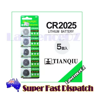 5 x Genuine TIANQIU CR2025 Lithium Battery Brand New 3Volts - Picture 1 of 1