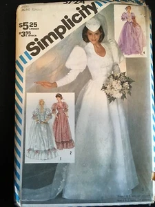 Pattern Simplicity 5724, misses’ brides, bridesmaid, wedding dress, train sz 14 - Picture 1 of 2