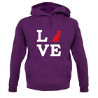 Love Labrador Dog Silhouette - Hoodie / Hoody - Dogs - Puppy - Pet - Owner