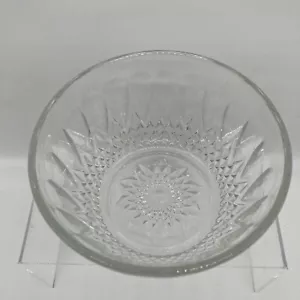 Vintage Reims France Crystal Serving Bowl Compote Nut/Candy Dish Starburst 4'' - Picture 1 of 9