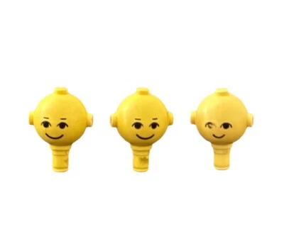 Lego System Large Head Yellow Face For Figurines HOMEMAKER With Eyebrows & Smile - Image 1 of 4