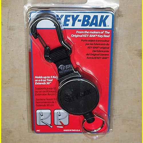 Key-Bak KB 6 C Anhänger mit automatischem Rücklauf Seil Kevlar 90 cm + Karabiner - Bild 1 von 1