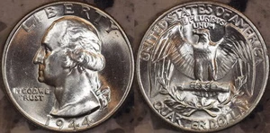 Cuarto de plata Washington 1944 P gema - ¡bu brillo! RB9567 - Imagen 1 de 3