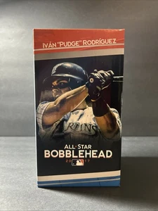 MIAMI MARLINS Ivan PUDGE Rodriguez 2017 All Star MLB Baseball Bobblehead NEW NIB - Picture 1 of 6
