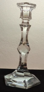 Multi-Sided heavy Crystal Candlestick 9” 1.8 pounds - Picture 1 of 6