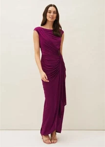 Phase Eight Donna Burgundy Maxi Evening Dress size 12 Black Tie rrp £130 - Picture 1 of 11