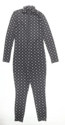 Traje de gato geométrico negro para mujer H&M talla 12 manga larga calce ajustado Foto 1 de 4