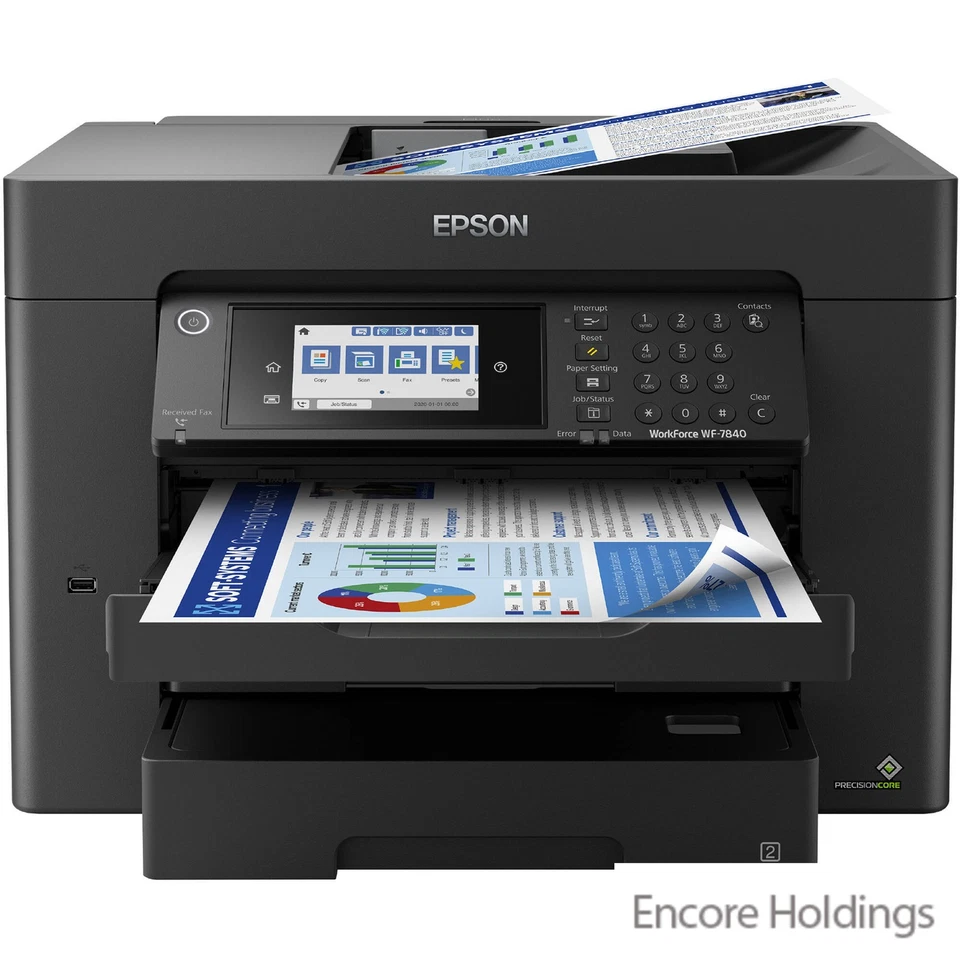 Epson Workforce Pro WF-7840 Inkjet Printer - Print / Copy / Scan / C11CH67201 - Image 1 of 1