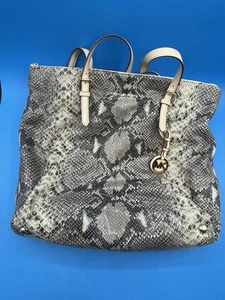 MICHAEL KORS Grande Pitón Piel de Serpiente Cuero Cartera Bolso de Hombro Cartera - Imagen 1 de 12