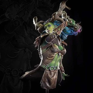 1/10 BUST Resin Model Kit Beautiful Girl Druid Forest Guard Warcraft Unpainted - Picture 1 of 1
