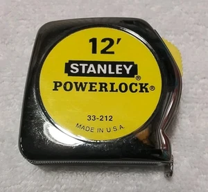 33-212 STANLEY 12' POWERLOCK TAPE MEASURE "VINTAGE NEW MADE IN THE USA 🇺🇸 " - Picture 1 of 5