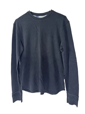 Camisa Térmica Vintage Gap Para Hombres Mediana Negra Tejida Gofre Y2K Indie Grunge Retro Foto 1 de 4