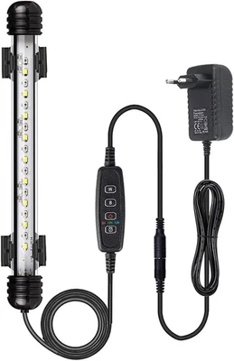 LED Acquario Con Timer,Lampada Acquario Con 3 Modalità Di Luce Dimmebili,10 Live - Immagine 1 di 4