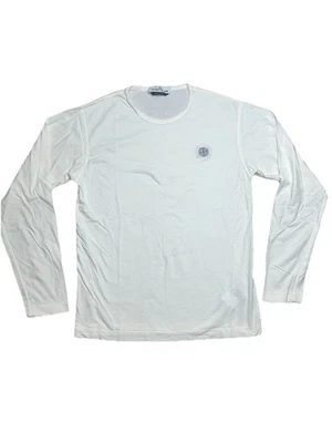 Camiseta STONE ISLAND Parche Manga Larga Talla Pequeña Logo Para Hombre Blanca Foto 1 de 4