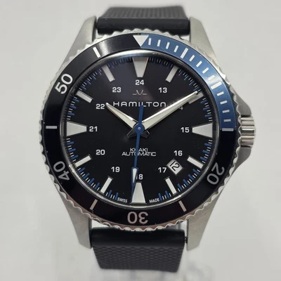 VG HAMILTON Khaki Navy Scuba H823150 Black Automatic Men's Watch - Image 1 of 4