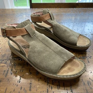 Naot Verbena Ankle Strap - Low Wedge Sandal - EU40/US 9-9,5 Suede Leather Clean! - Bild 1 von 11