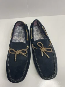 Scarpe mocassini da guida Ted Baker London da uomo taglia 9 Talpen 3 in camoscio nero - Foto 1 di 8