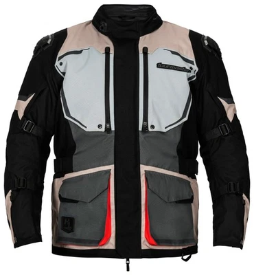 Tourmaster The Trek Mens Adventure Touring Motorcycle Jacket Sand/Gray MD - Image 1 of 2