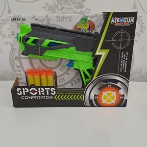 Pistola gioco tiro ad aria compressa e 4 freccette proiettile morbide - Foto 1 di 5